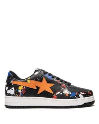 Sneakers basse in pelle stampate nere di A Bathing Ape
