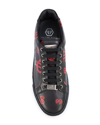 Sneakers basse in pelle stampate nere di Philipp Plein