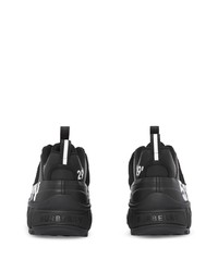Sneakers basse in pelle stampate nere di Burberry