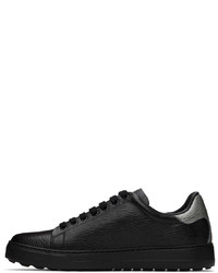 Sneakers basse in pelle stampate nere di Salvatore Ferragamo