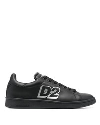 Sneakers basse in pelle stampate nere di DSQUARED2
