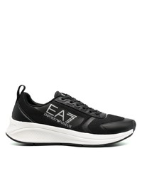 Sneakers basse in pelle stampate nere di Ea7 Emporio Armani