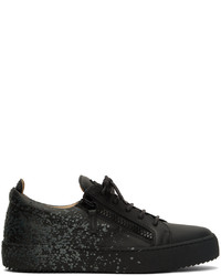 Sneakers basse in pelle stampate nere di Giuseppe Zanotti