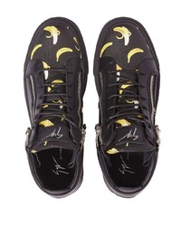Sneakers basse in pelle stampate nere di Giuseppe Zanotti
