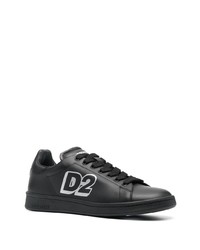 Sneakers basse in pelle stampate nere di DSQUARED2