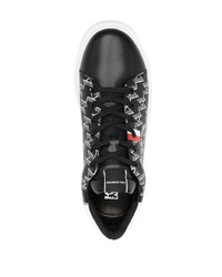 Sneakers basse in pelle stampate nere di Karl Lagerfeld