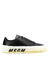 Sneakers basse in pelle stampate nere di MSGM
