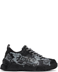 Sneakers basse in pelle stampate nere di VERSACE JEANS COUTURE