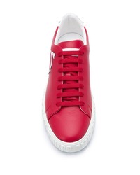 Sneakers basse in pelle stampate rosse di Philipp Plein