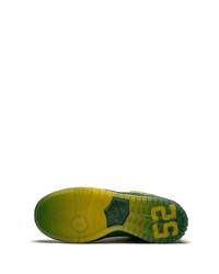 Sneakers basse in pelle stampate verde scuro di Nike