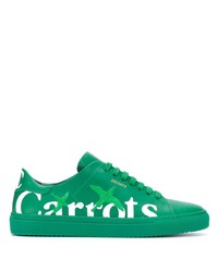 Sneakers basse in pelle stampate verdi di Axel Arigato