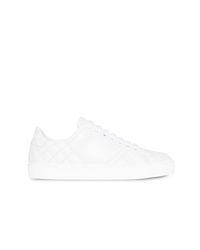 Sneakers basse in pelle trapuntate bianche