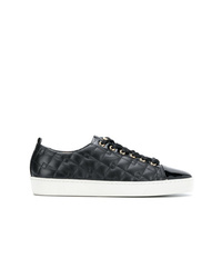 Sneakers basse in pelle trapuntate nere