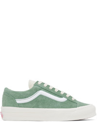 Sneakers basse in pelle verde oliva di Vans