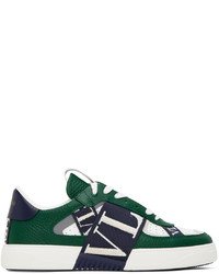 Sneakers basse in pelle verde scuro di Valentino Garavani