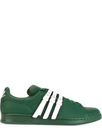 Sneakers basse in pelle verdi di Adidas By Raf Simons