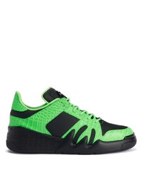 Sneakers basse in pelle verdi di Giuseppe Zanotti