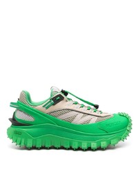Sneakers basse in pelle verdi di MONCLER GRENOBLE