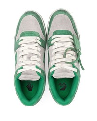 Sneakers basse in pelle verdi di Off-White