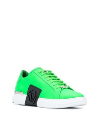 Sneakers basse in pelle verdi di Philipp Plein