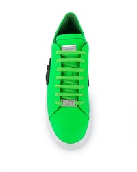 Sneakers basse in pelle verdi di Philipp Plein