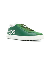 Sneakers basse in pelle verdi di Tod's