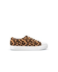 Sneakers basse leopardate marrone chiaro di Swear