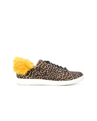 Sneakers basse leopardate marrone scuro di Ps By Paul Smith