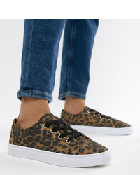 Sneakers basse leopardate marroni di ASOS DESIGN