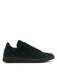 Sneakers basse leopardate verde scuro di Mulberry