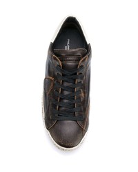 Sneakers basse marrone scuro di Philippe Model