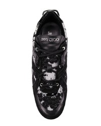 Sneakers basse nere e bianche di Jimmy Choo