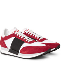 Sneakers basse rosse e bianche di Moncler