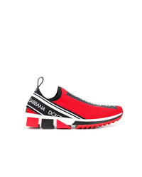 Sneakers basse rosse e nere di Dolce & Gabbana