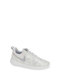 Sneakers basse stampate argento