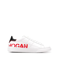 Sneakers basse stampate bianche di Hogan