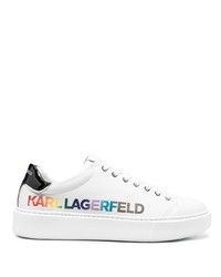 Sneakers basse stampate bianche di Karl Lagerfeld
