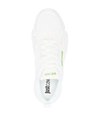 Sneakers basse stampate bianche di Just Cavalli