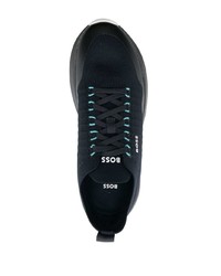 Sneakers basse stampate blu scuro di BOSS