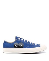 Sneakers basse stampate blu di Comme Des Garcons Play
