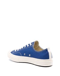 Sneakers basse stampate blu di Comme Des Garcons Play
