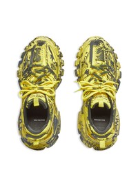 Sneakers basse stampate gialle di Balenciaga