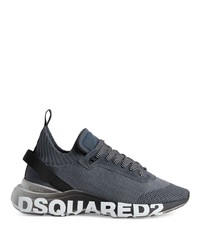 Sneakers basse stampate grigio scuro di DSQUARED2