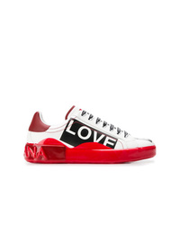 Sneakers basse stampate multicolori di Dolce & Gabbana