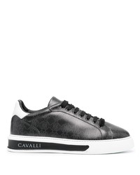 Sneakers basse stampate nere di Roberto Cavalli