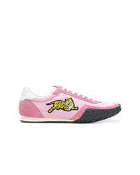 Sneakers basse stampate rosa di Kenzo