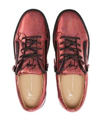 Sneakers basse stampate rosse di Giuseppe Zanotti