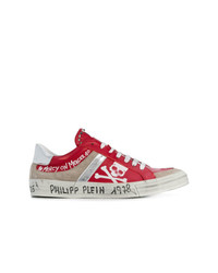 Sneakers basse stampate rosse di Philipp Plein
