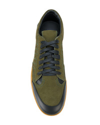 Sneakers basse verde oliva di Loewe