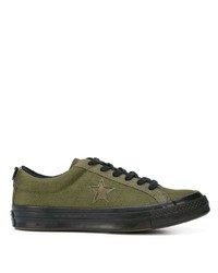 Sneakers basse verde oliva di Converse